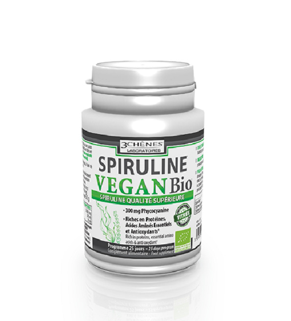 3Chenes Spiruline Vegan Bio  60 Comprimés