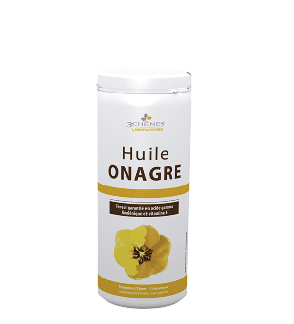 3Chenes Huile d’Onagre Oméga 6 et Vitamine E  150 Capsules
