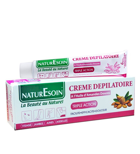 NaturEsoin Crème Dépilatoire à l’Huile d’Amandes Douces – 50 ml