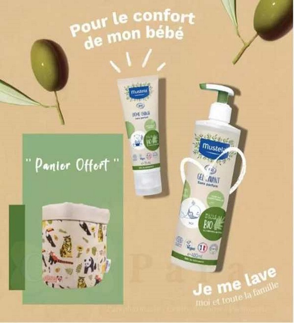 Mustela Pack Bio « Crème de change bio 75ml+ Gel lavant bio 400ml »