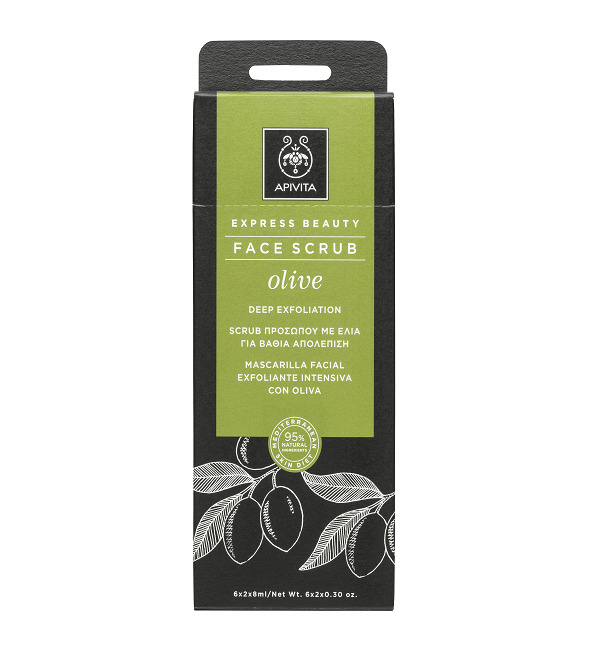 Apivita Express beauty Face scrub Olive 6*2*8ml
