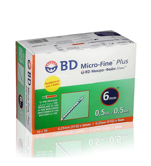 BD Micro-fine plus Aiguille Insuline 31G/6mm