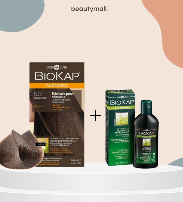 Biokap nutricolor 5.0 140ml+shampoing nourissant reparateur 100ml pack
