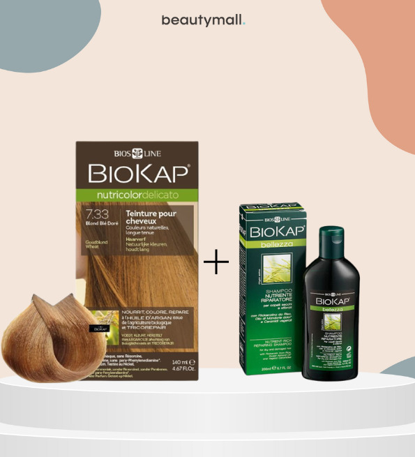 Biokap Delicato 7.33 140ml+shampoing nourissant reparateur 100ml pack