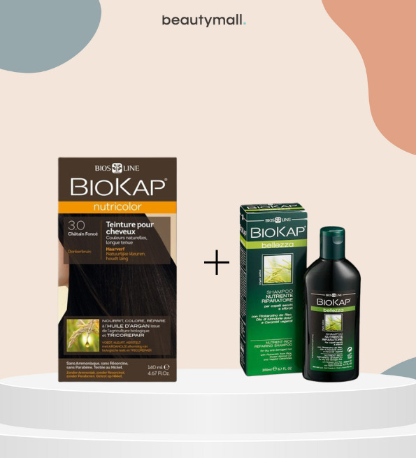Biokap nutricolor 3.0 140ml+shampoing nourissant reparateur 100ml pack