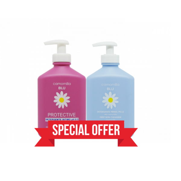 Camomilla Blu Protective Nettoyant Intime + Gel Lavant Premier Peau