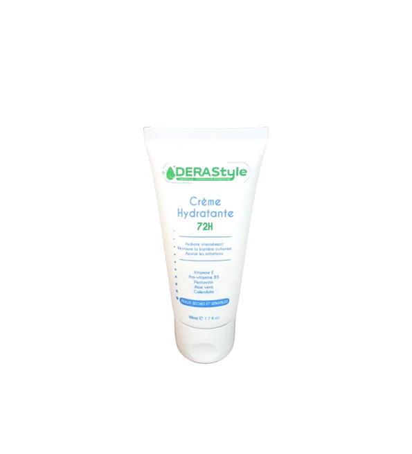Derastyle Creme Hydratante Peaux Seche et Sensible72H 50ml