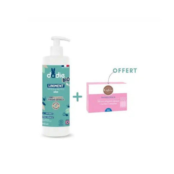 Dodie Liniment Bio 400ml+Gifrer Serum Physiologique 5*5ml Pack