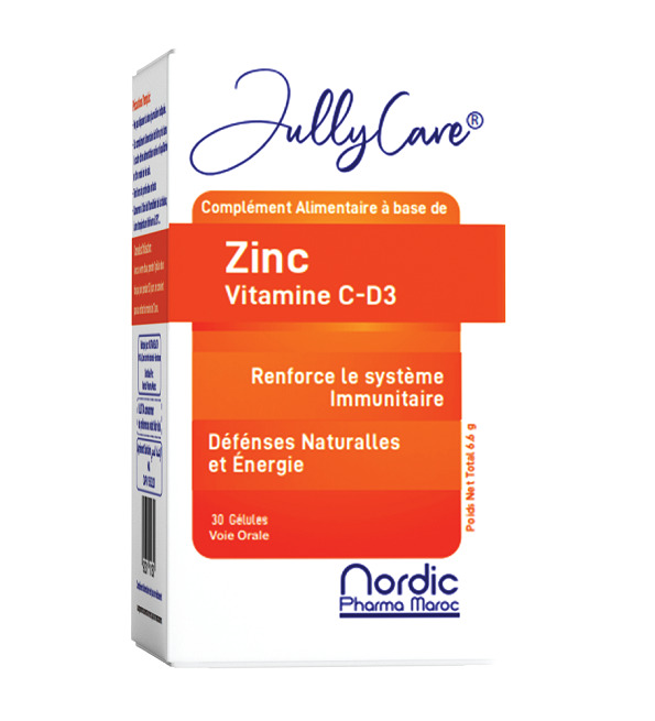 JULLYCARE Zinc Vitamine C-D3 30 Gélules