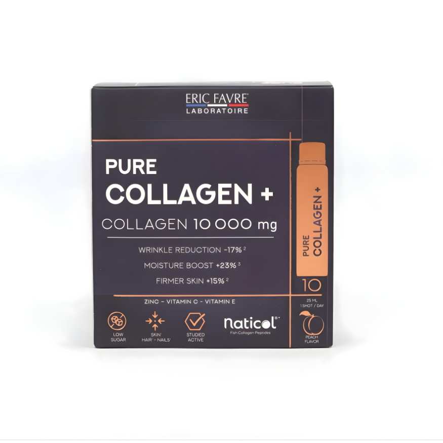 PURE COLLAGEN + 10 000 mg Formule Liquide Pêche(10 monodoses® de 25ml)