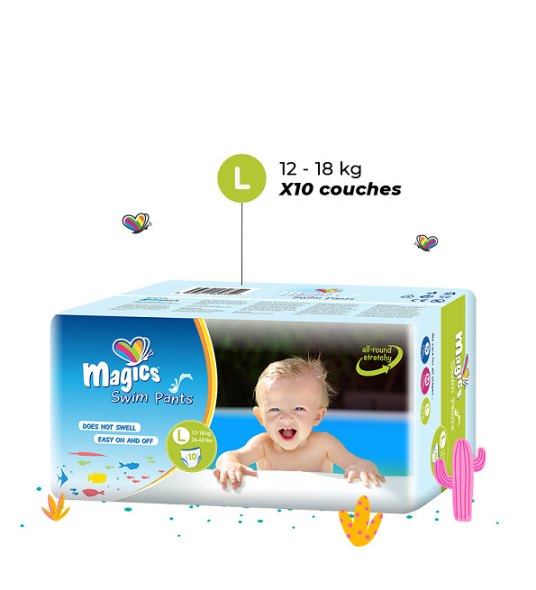 Magics Culottes de bain – Taille L 14kg – Sachet de10 Pièces