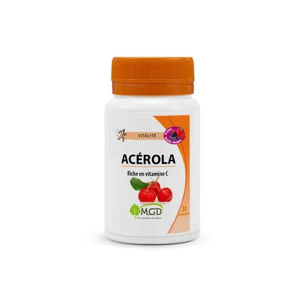 Mgd Nature Acérola Arôme Fruits Rouges – 30 Comprimés