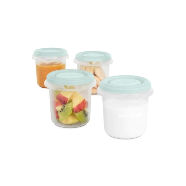 Miniland Set de 4 hermétiques de 200ml hermisized mint