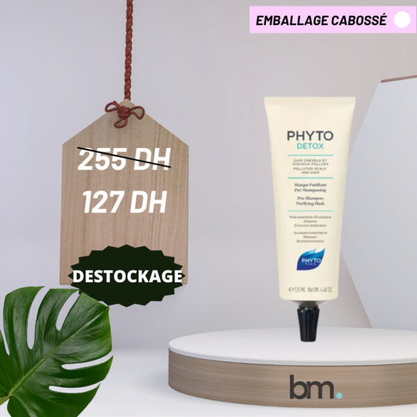 PHYTO PHYTODETOX MASQUE PURIFIANT PRÉ-SHAMPOOING 125ML – DESTOCKAGE