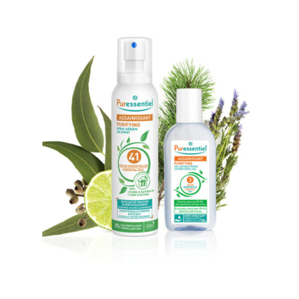 Puressentiel Assainissant Spray Aerien 75ml+ Gel Antibacterien 80ml Pack