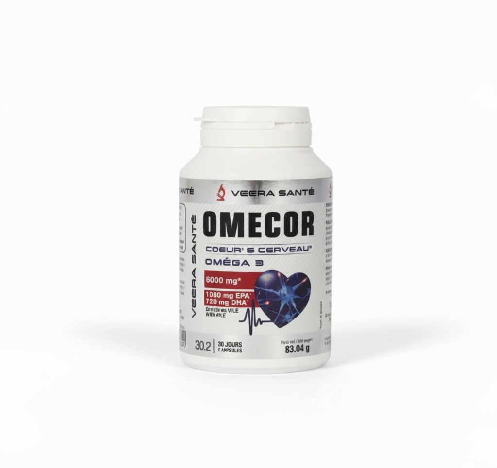 VEERA SANTÉ OMEGA 3 CŒUR & CERVEAU 1000 MG 60 CAPSULES