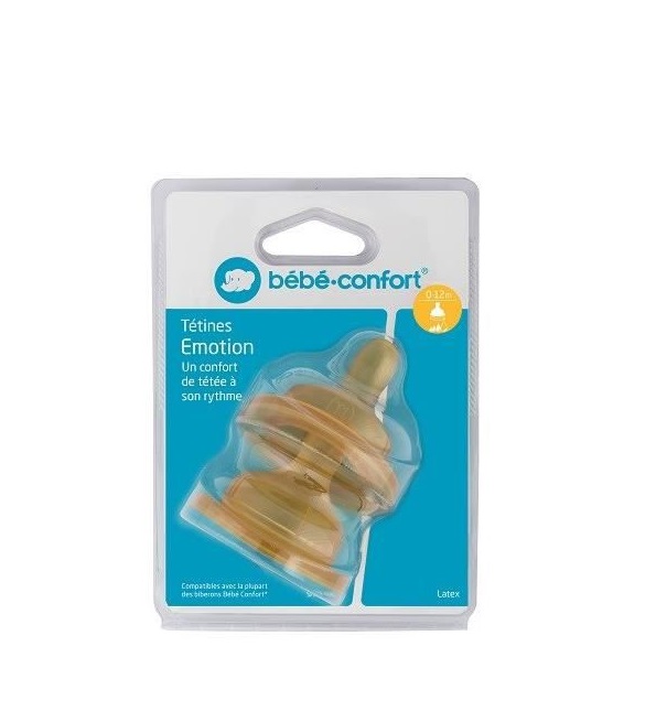 BEBE CONFORT Tétine Emotion Latex T1 (x2)