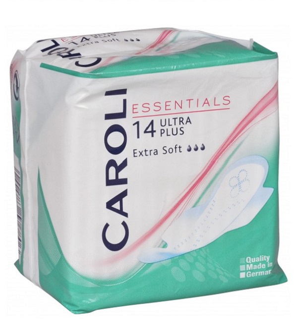 CAROLI SERVIETTES PÉRIODIQUES ULTRA PLUS CAPACITÉ D’ABSORPTION 3 GOUTTES X14