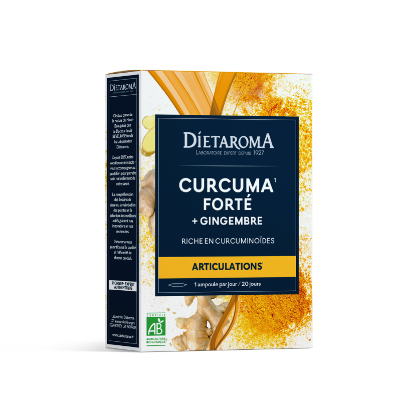 Dietaroma Curcuma +Gingembre 20 Ampoules*10ml