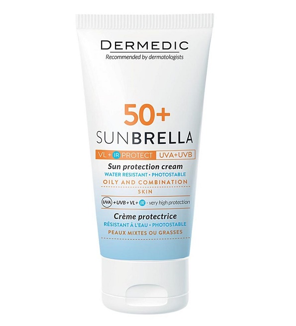 Dermedic Sunbrella Creme Spf50+ Peau Mixtes ou Grasses pour Acne 50ml