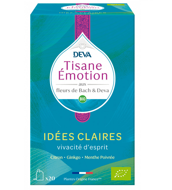 DEVA Tisane Emotion Idées Claires Vivacité d’esprit 20 Sachets
