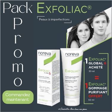 Noreva Exfoliac Global 6 30ml = Gommage Purifiant 50ml OFFERT