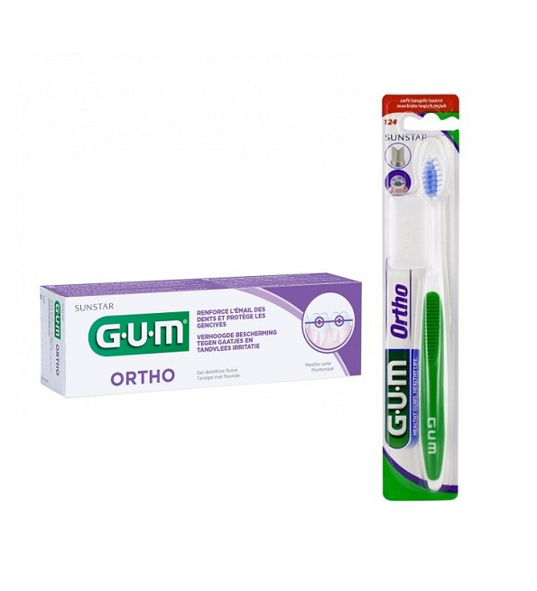 Gum dent ortho 75ml+Bad orthontic 124 pack