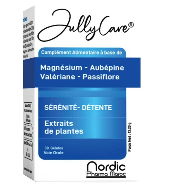 JULLYCARE MAGNESIUM AUBEPINE VALERIANE PASSIFLORE 30 Gélules