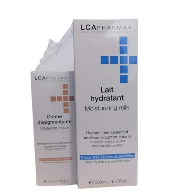 LCA PHARMA CREME DEPIGMENTANTE  40ml + LCA PHARMA Lait Hydratant 200ml OFFERT