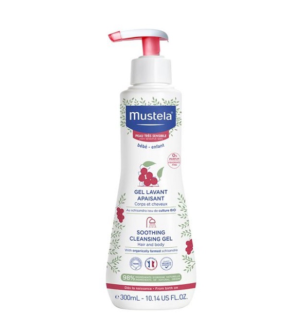 Mustela Gel Lavant Apaisant Corps Et Cheveux Peaux Tres Sensibles  300ml