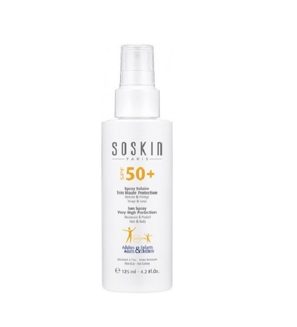 SOSKIN SPRAY SOLAIRE TRÈS HAUTE PROTECTION SPF50+ 125ML