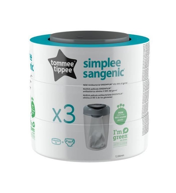 Tommee Tippee Lot De 3 Recharges Pour Poubelle