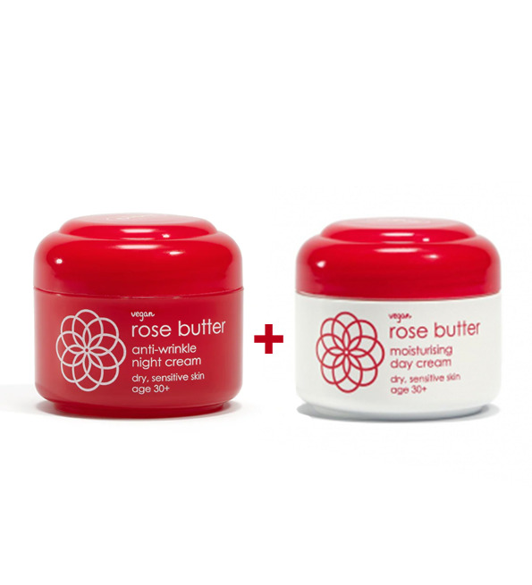 ZIAJA Rose Butter Pack Creme de Nuit 50ml + Creme Jour 50ml OFFERT