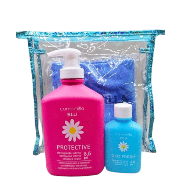 Camomilla Blu Protective 300ml+Gel Intime Echantillon+Serviette Trousse