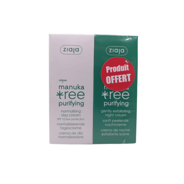 Ziaja Manuka Tree Creme de jour 50ml + Creme de Nuit 50ml Offerte