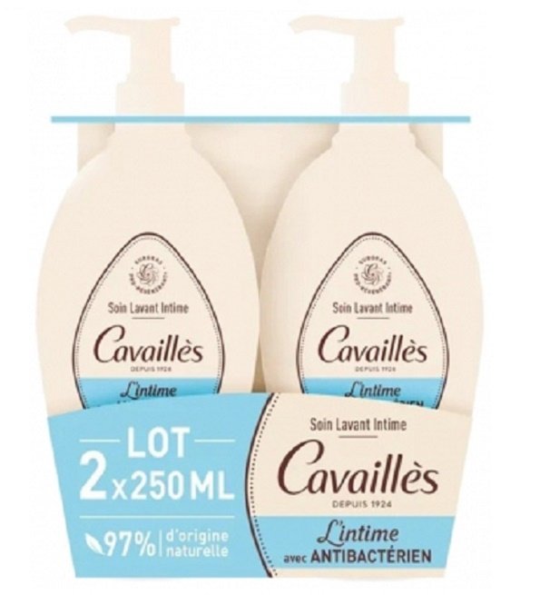 Rogé Cavaillès Soin Lavant Intime Antibactérien Lot de 2 x 250 ml